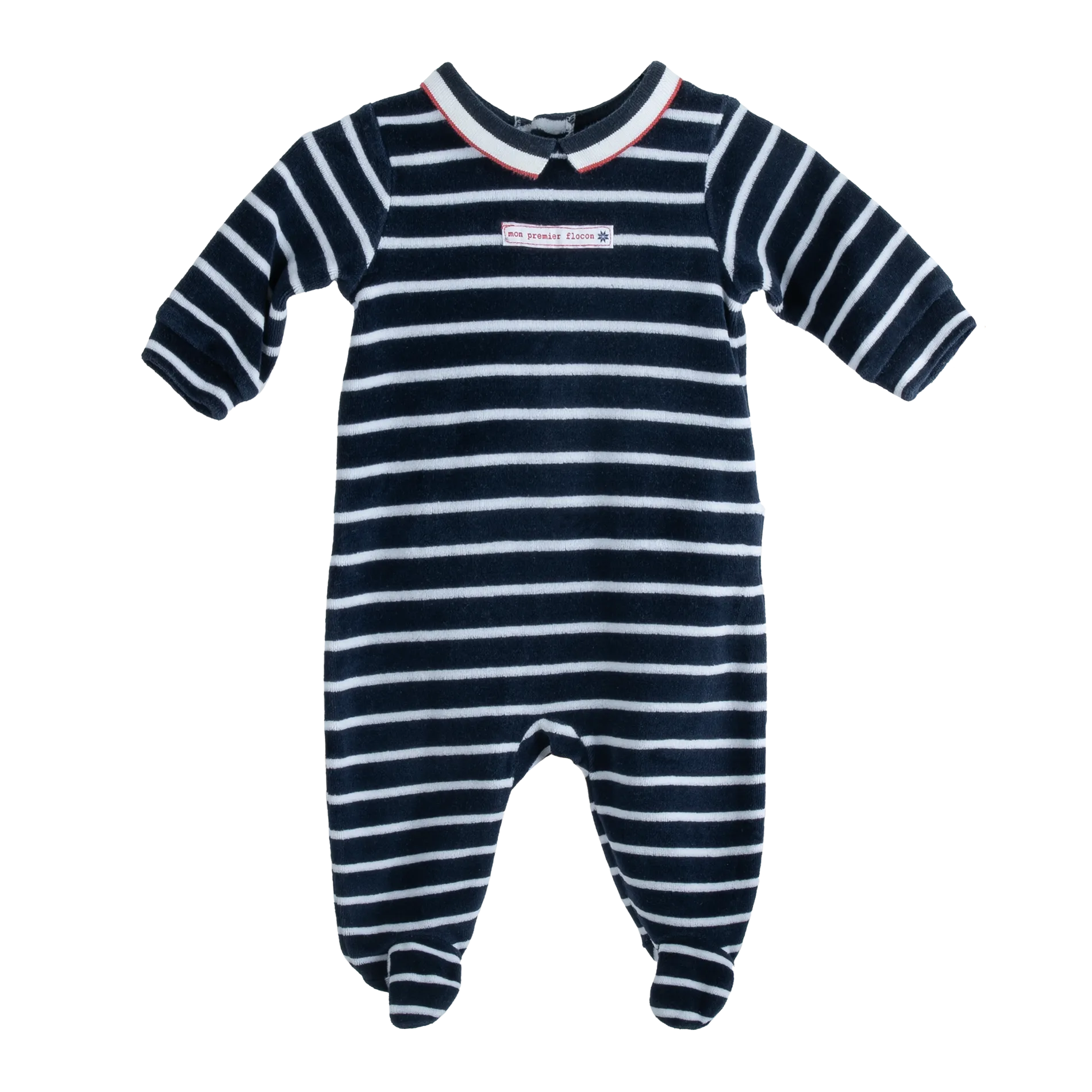 [0-1m] Jacadi Mon Bebe Baby Collar Bodygrow