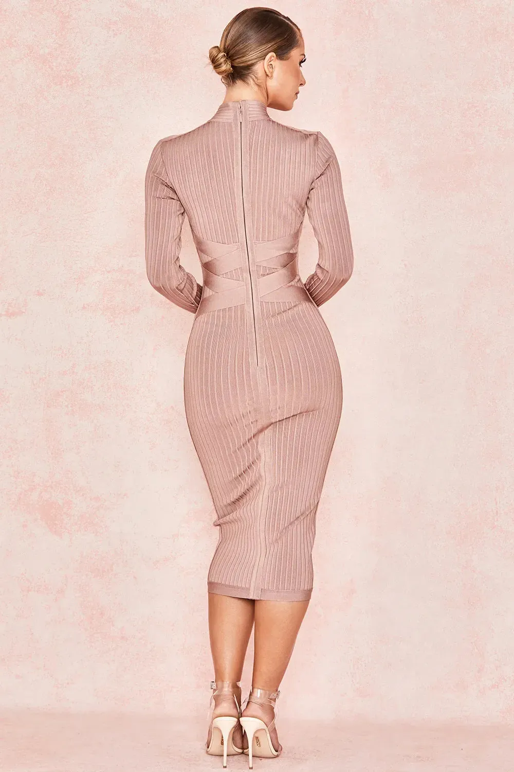 2024 Elegant Vintage Formal Occasion Midi Bodycon Dress