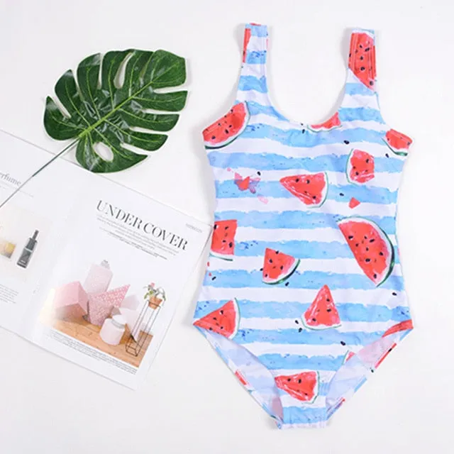 21 Pattern One-Piece 3D Cartoon Swimwear Women Open Back Bikini 2019 Monokini Swimming Suit Backless Beach Wear Women Swimsuit