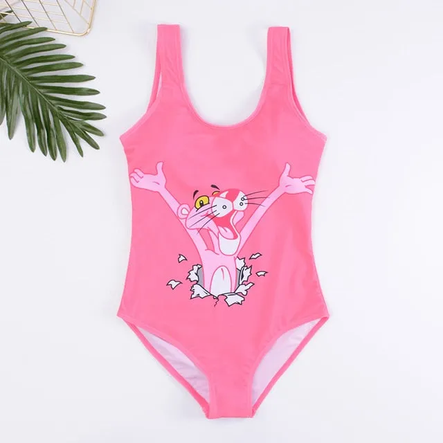 21 Pattern One-Piece 3D Cartoon Swimwear Women Open Back Bikini 2019 Monokini Swimming Suit Backless Beach Wear Women Swimsuit
