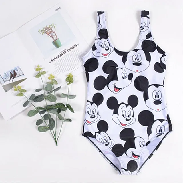 21 Pattern One-Piece 3D Cartoon Swimwear Women Open Back Bikini 2019 Monokini Swimming Suit Backless Beach Wear Women Swimsuit