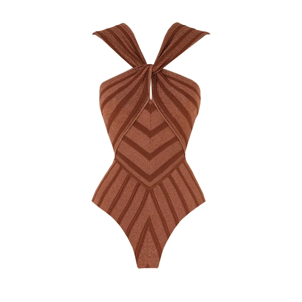 2Pcs Striped Swimsuit With Long Skirt Sexy Women Bikini Push Up Swimwear Halter Biquini Female Bathing Suit Slimming Beachwear