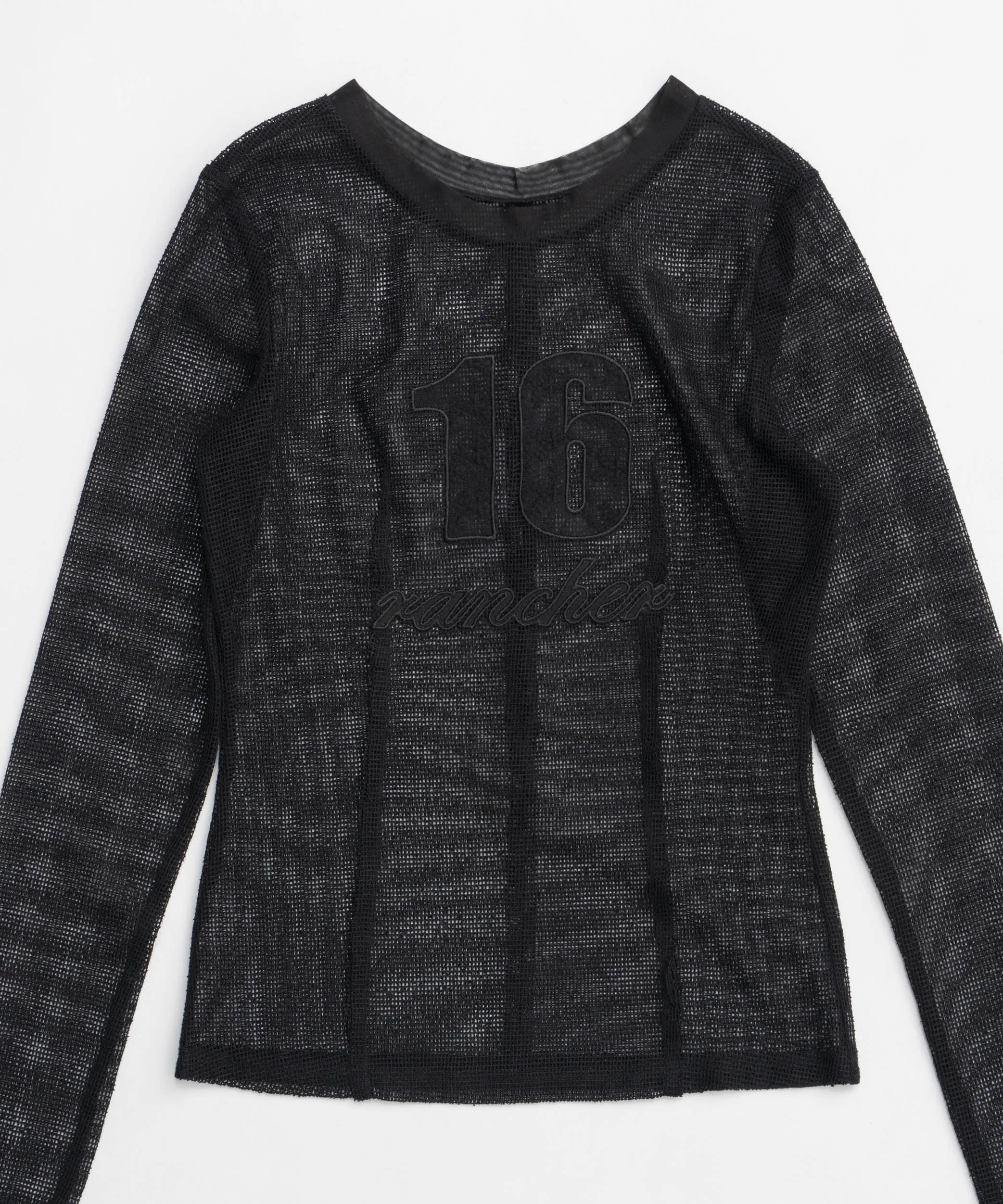 2way Mesh Fabric Embroidery Numbering Tops