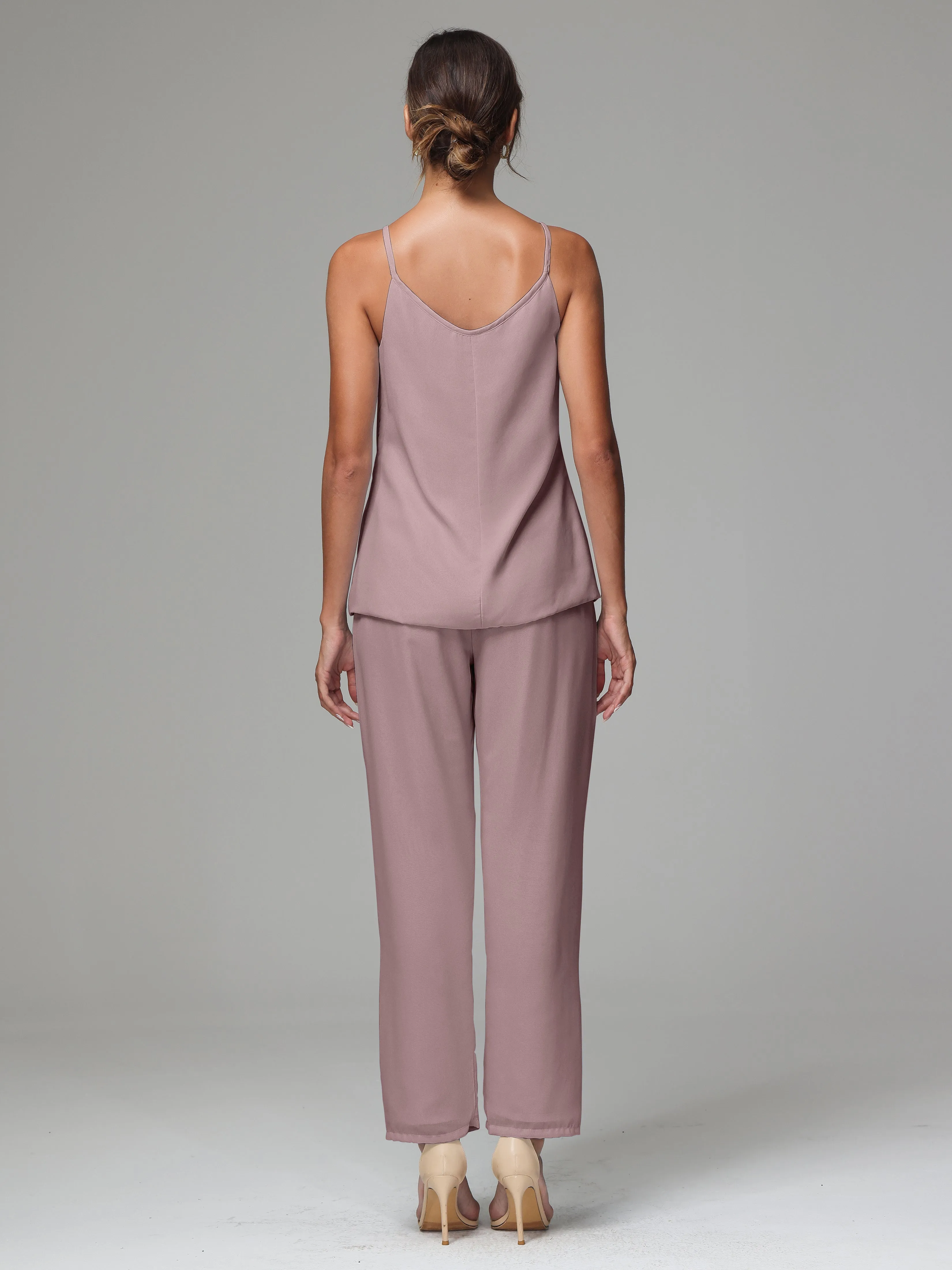 3 Pieces Delicate Chiffon Lace Mother of Bride Dress Pant Suits
