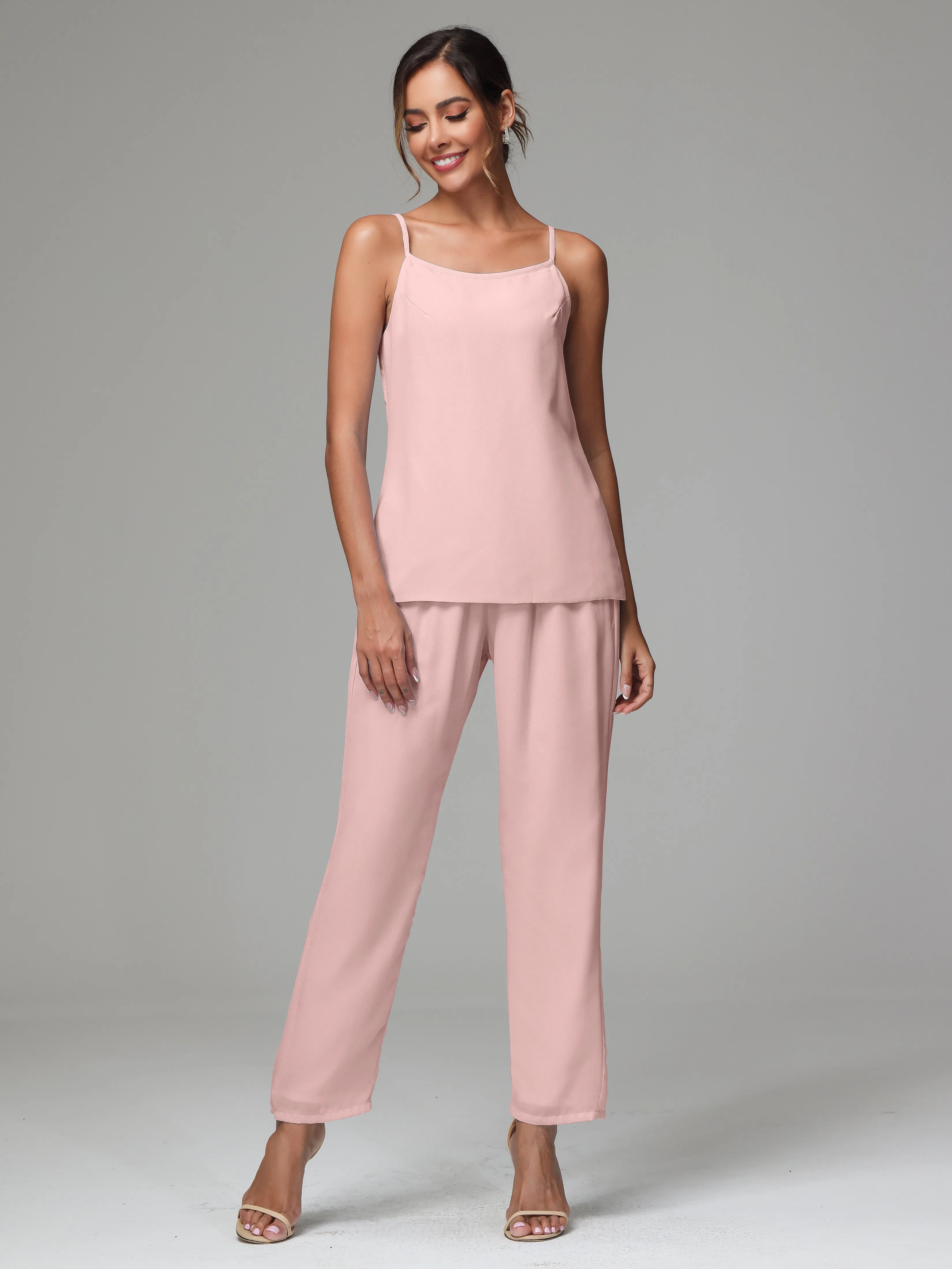 3 Pieces Delicate Chiffon Lace Mother of Bride Dress Pant Suits