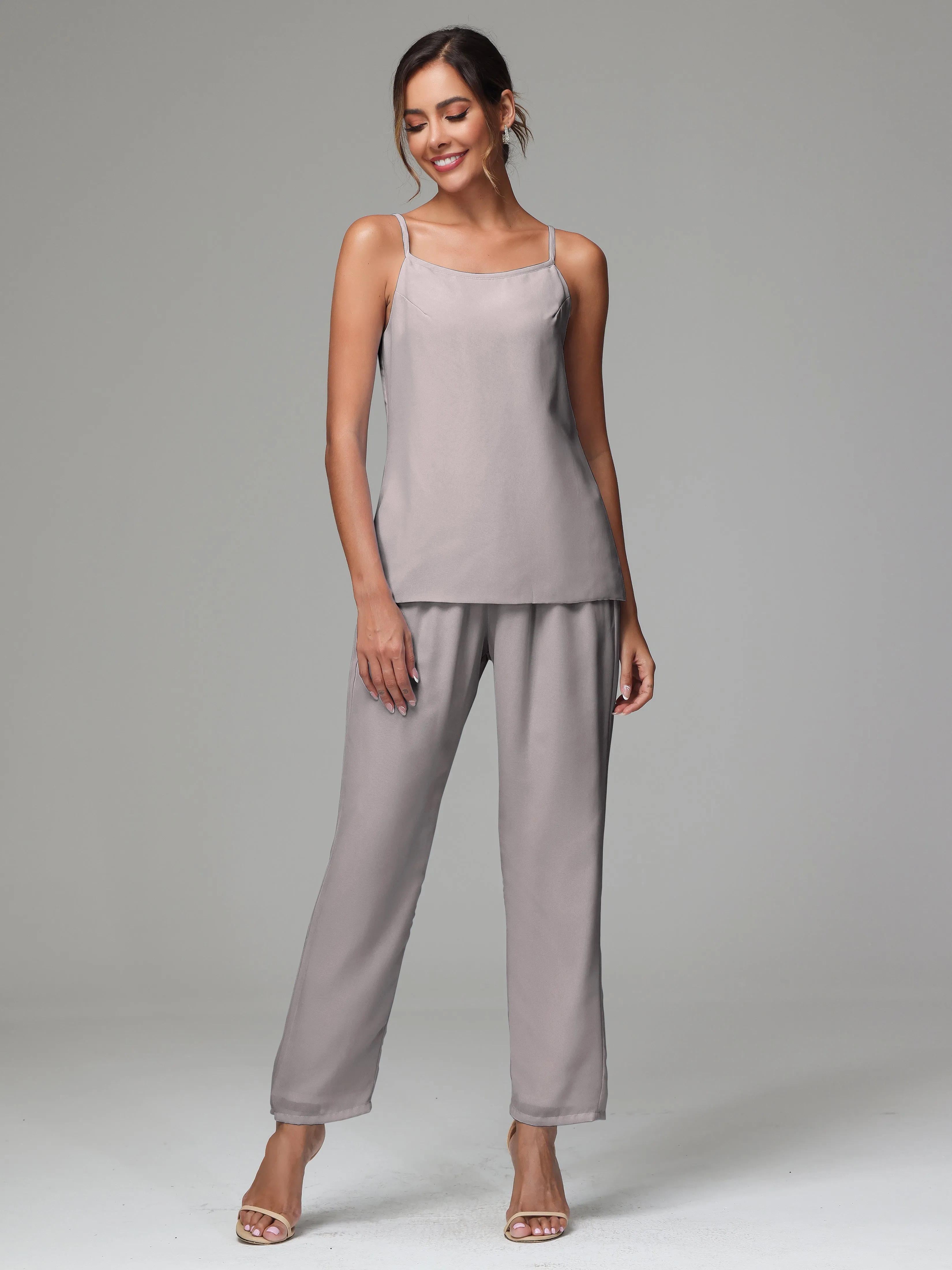 3 Pieces Delicate Chiffon Lace Mother of Bride Dress Pant Suits
