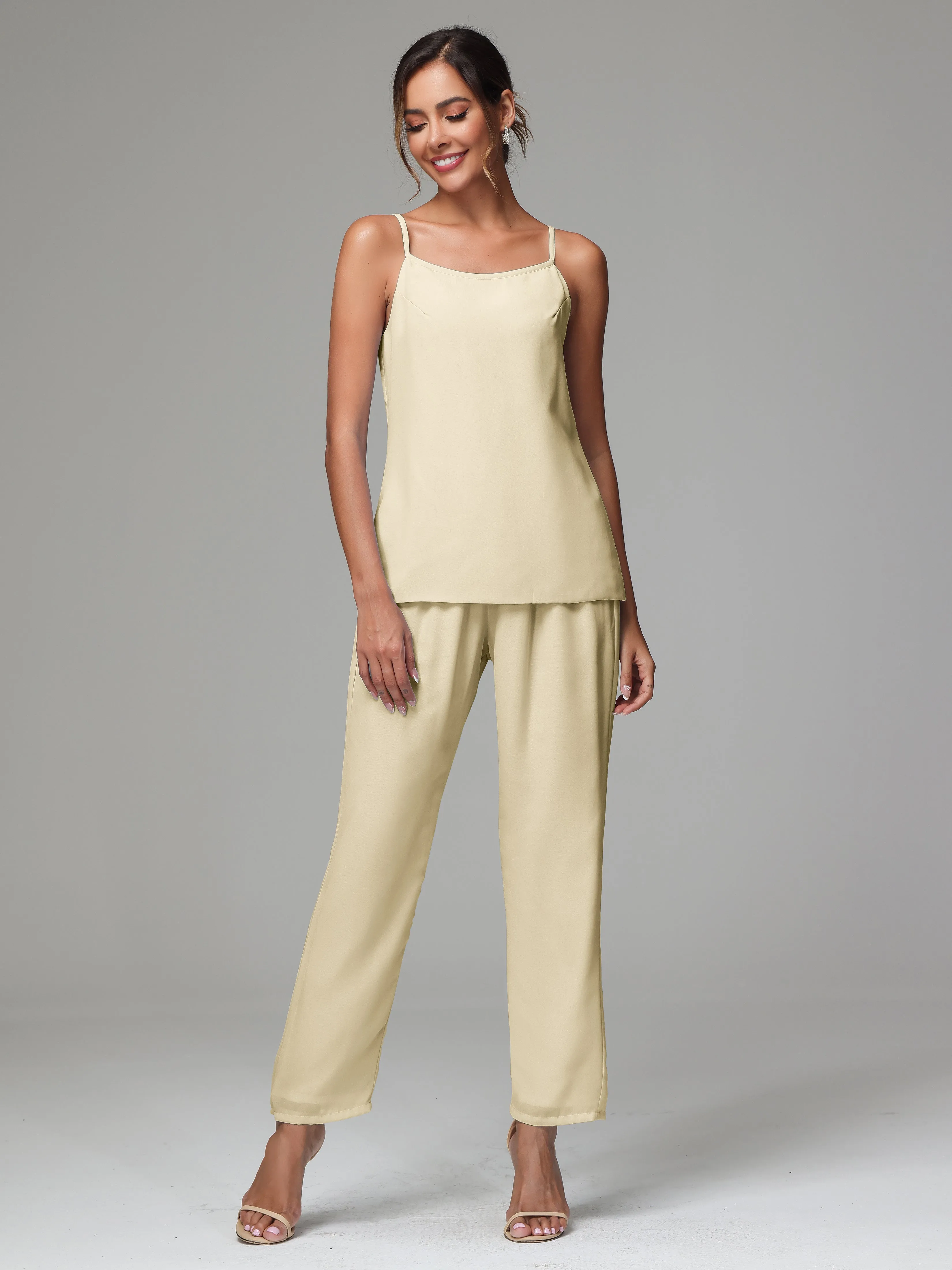 3 Pieces Delicate Chiffon Lace Mother of Bride Dress Pant Suits