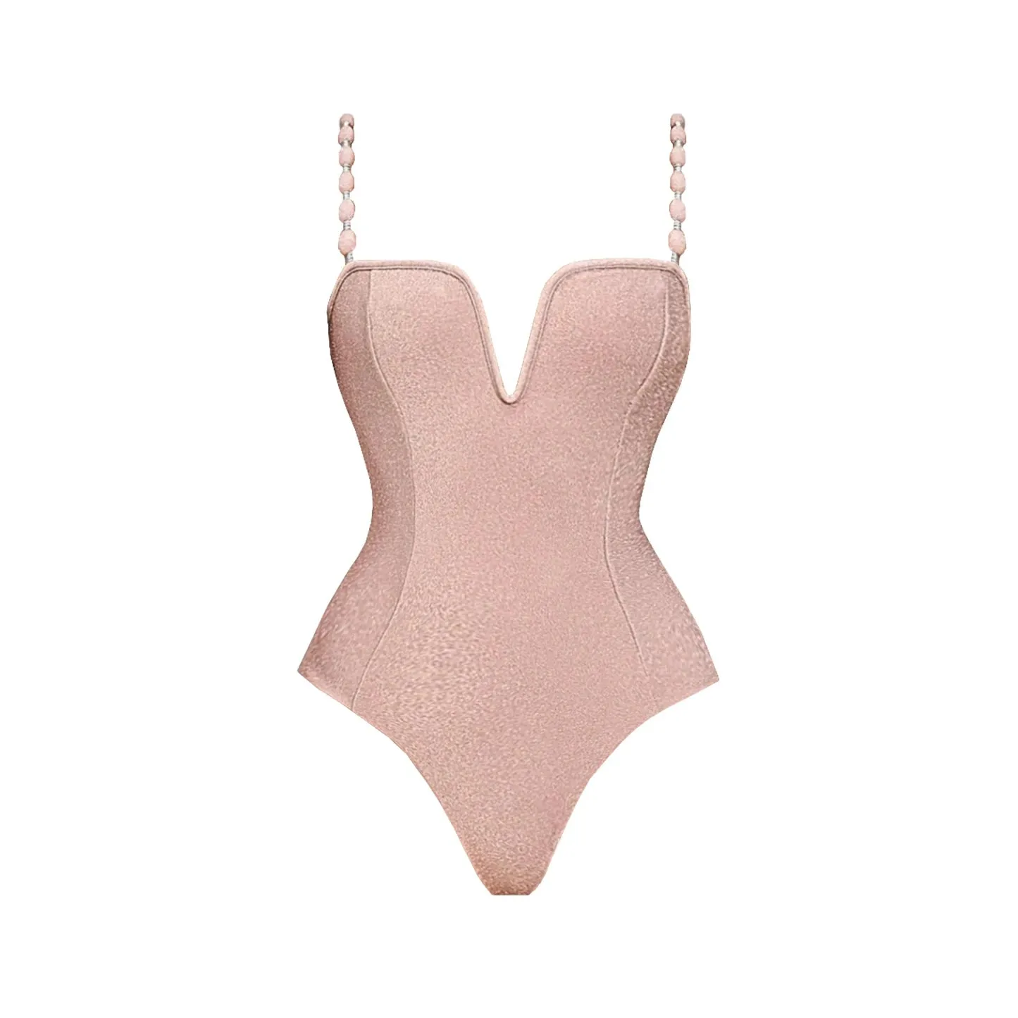 3Pcs Push Up Swimsuit With Long Skirt Sexy Women Swimwear Female Bikini V Neck Swimming Suit Shiny Bodysuit Beachwear Cover Up