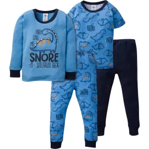 4-Piece Infant & Toddler Boys Dino Snug Fit Cotton Pajamas