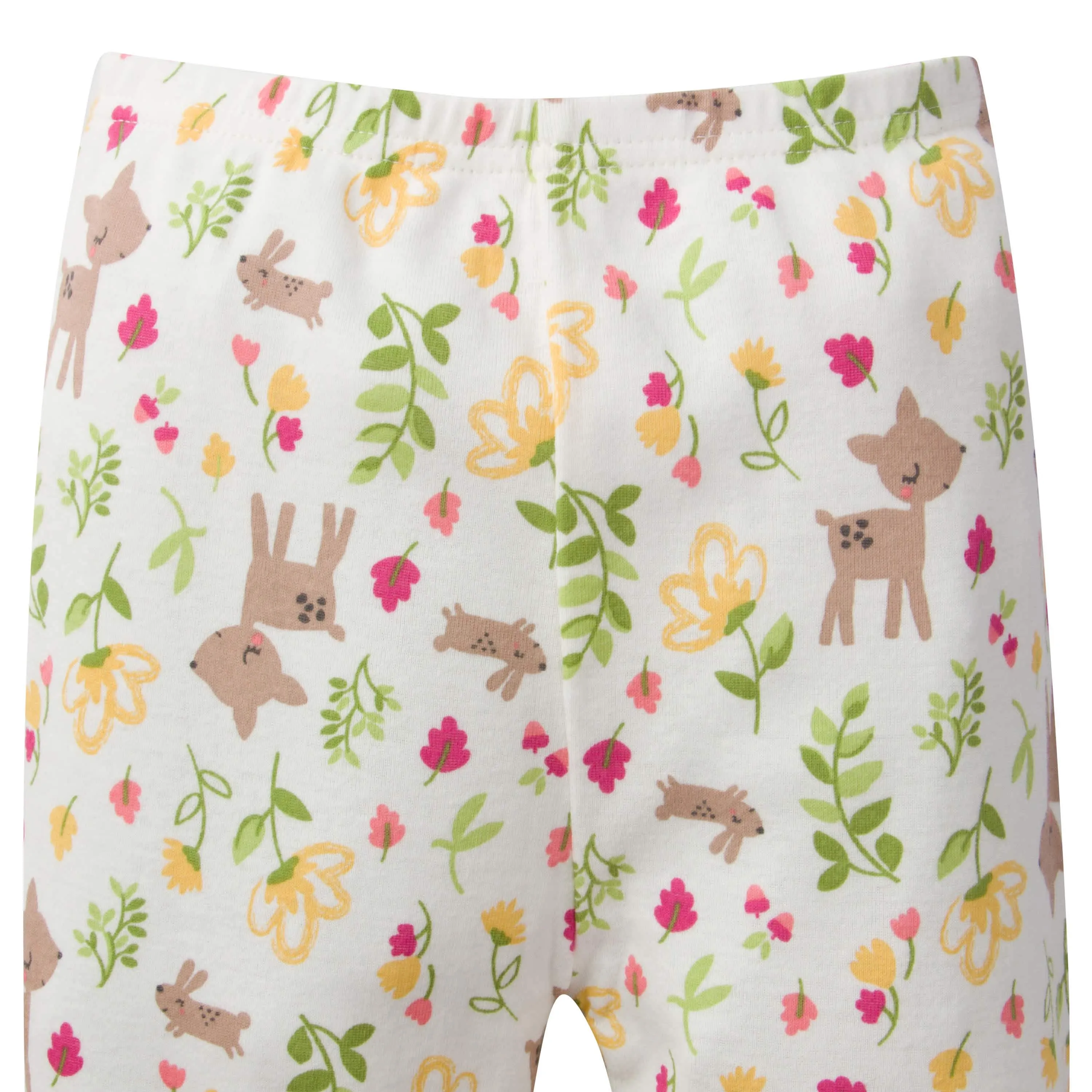 4-Piece Infant & Toddler Girls Deer Snug Fit Cotton Pajamas