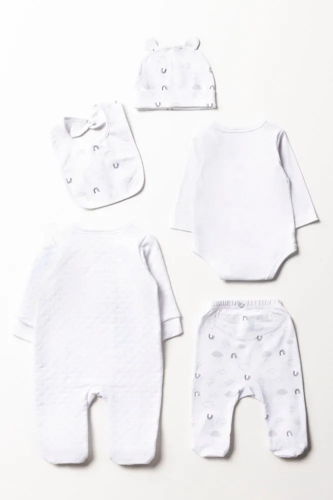 5 Piece Clouds Set White