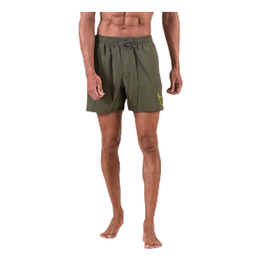 5" Volley Short Big Swoosh Green