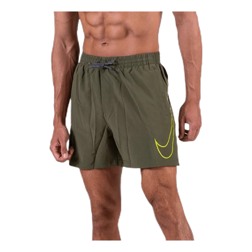 5" Volley Short Big Swoosh Green