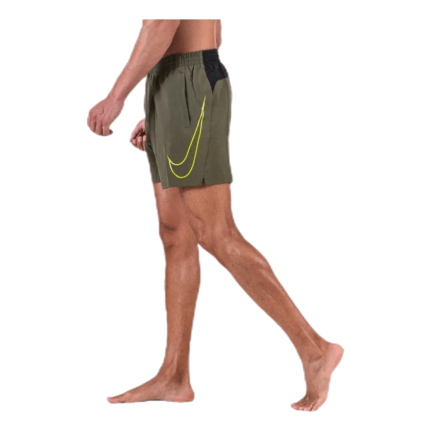 5" Volley Short Big Swoosh Green