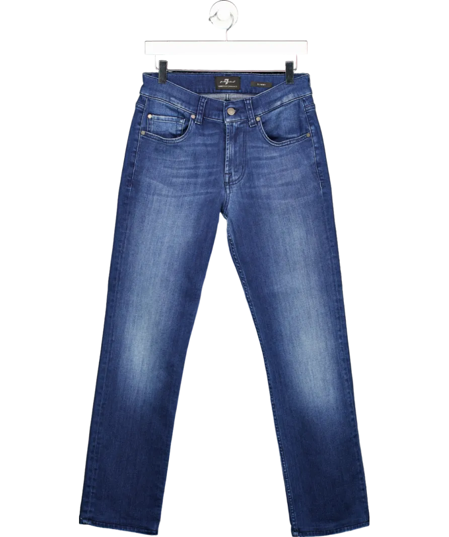 7 For All Mankind Blue Luxe Performance Slimmy Farmington Jeans W29