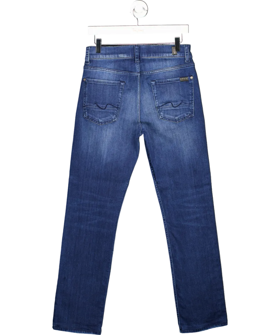 7 For All Mankind Blue Luxe Performance Slimmy Farmington Jeans W29