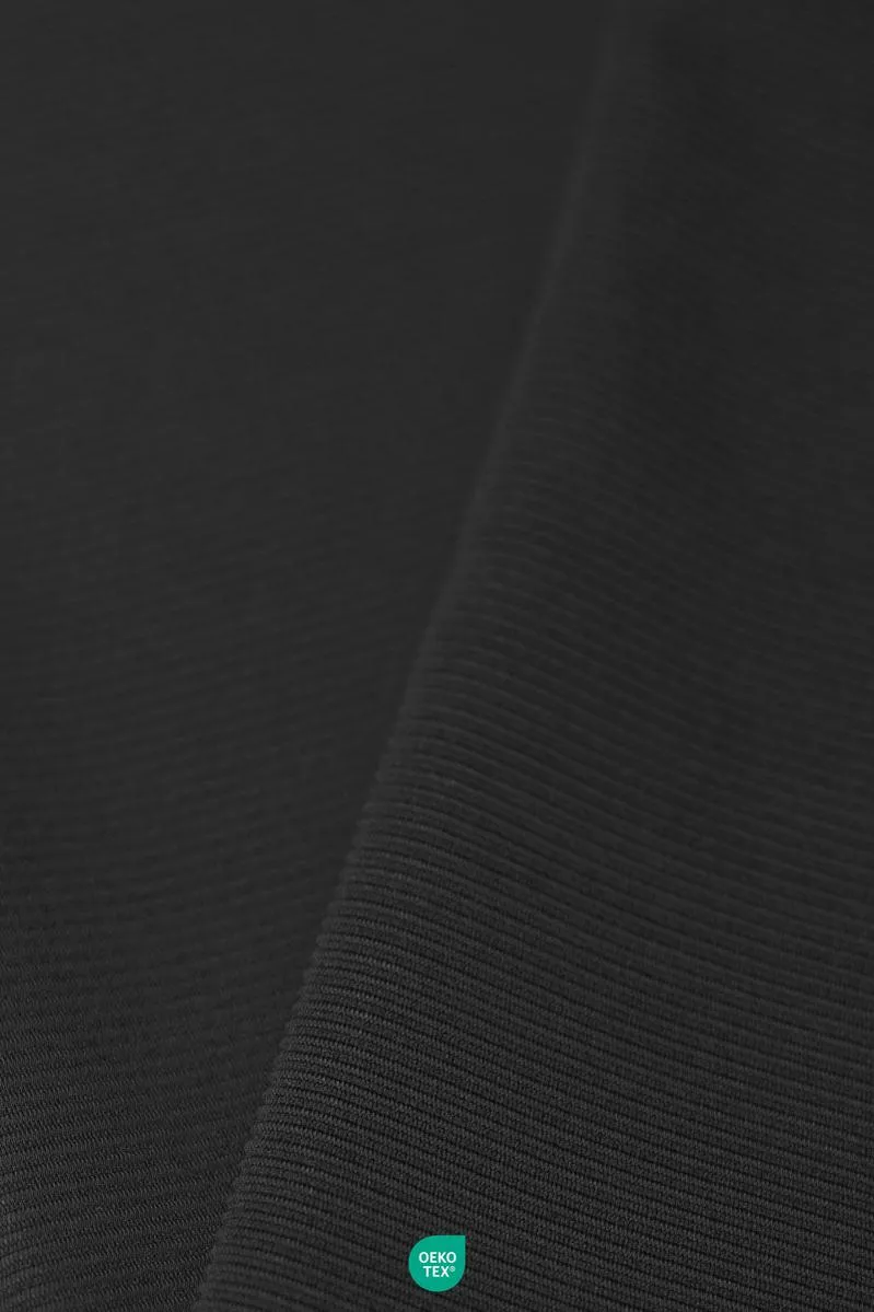 85x150 // FLOW Wide Ribbed Activewear - Black