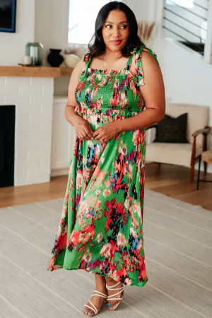 A Little While Longer Dress- Green