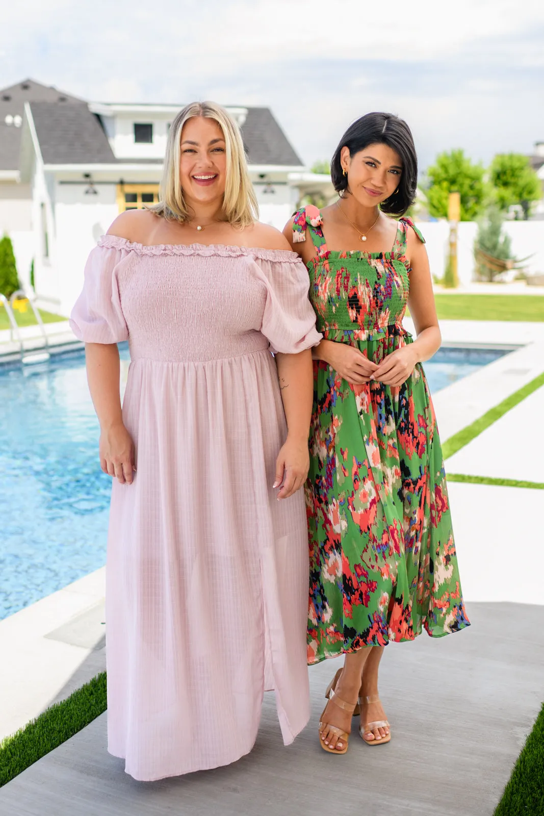 A Little While Longer Dress- Green