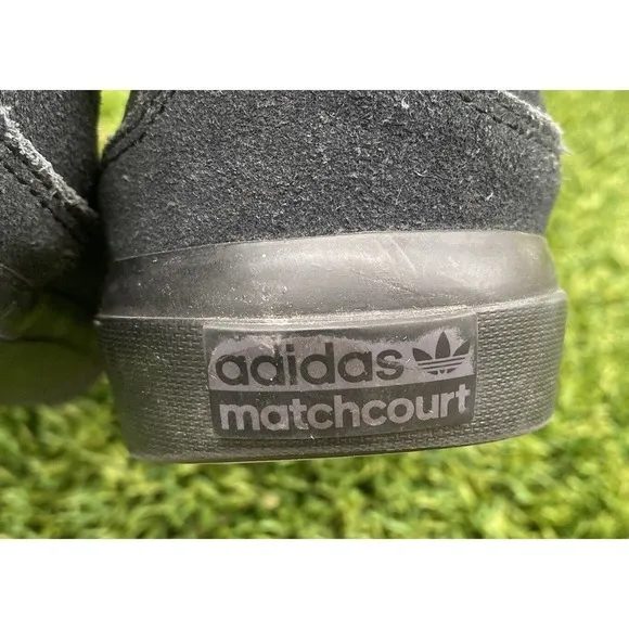 ADIDAS NAKEL SMITH MATCHCOURT BLACK FLORAL EMBROIDERED SLIP ON SKATE SHOES 6.5