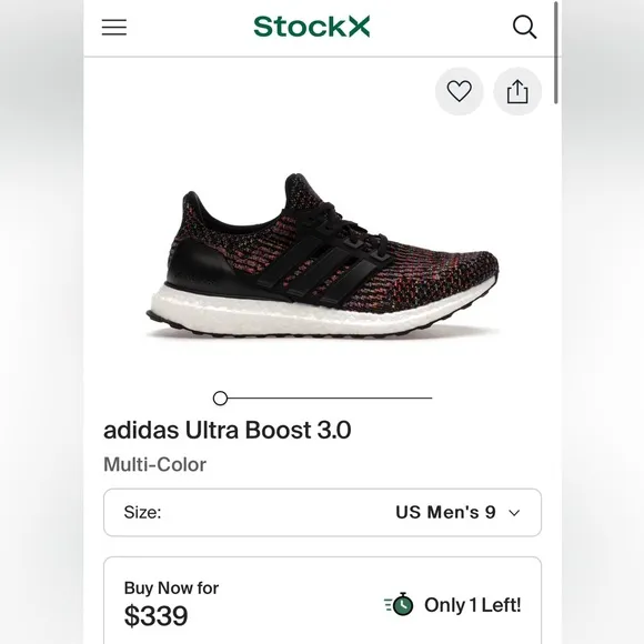 adidas Ultra Boost 3.0 Limited - Multi Color (9M)