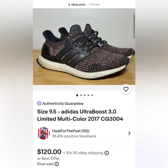 adidas Ultra Boost 3.0 Limited - Multi Color (9M)