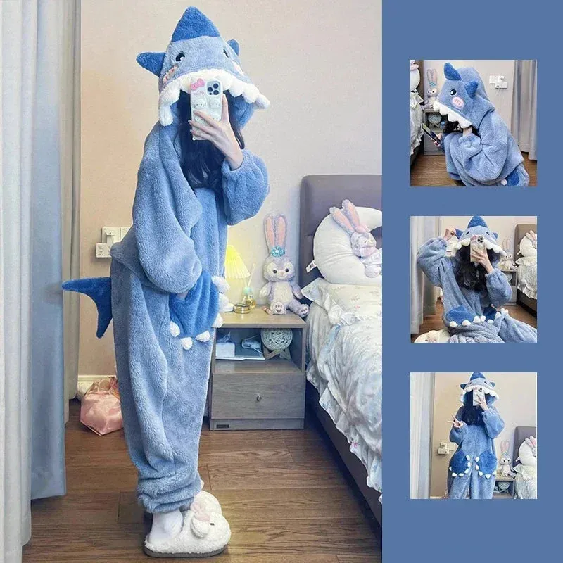 Adorable Sharkie Hooded Sleepwear