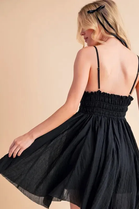Aemi Co Lace Detail Mini Cami Dress