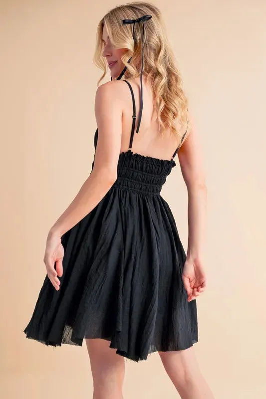 Aemi Co Lace Detail Mini Cami Dress