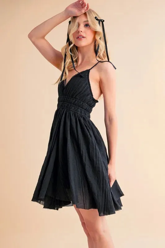 Aemi Co Lace Detail Mini Cami Dress