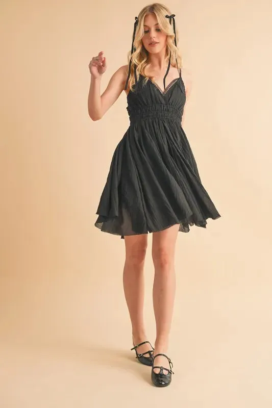 Aemi Co Lace Detail Mini Cami Dress