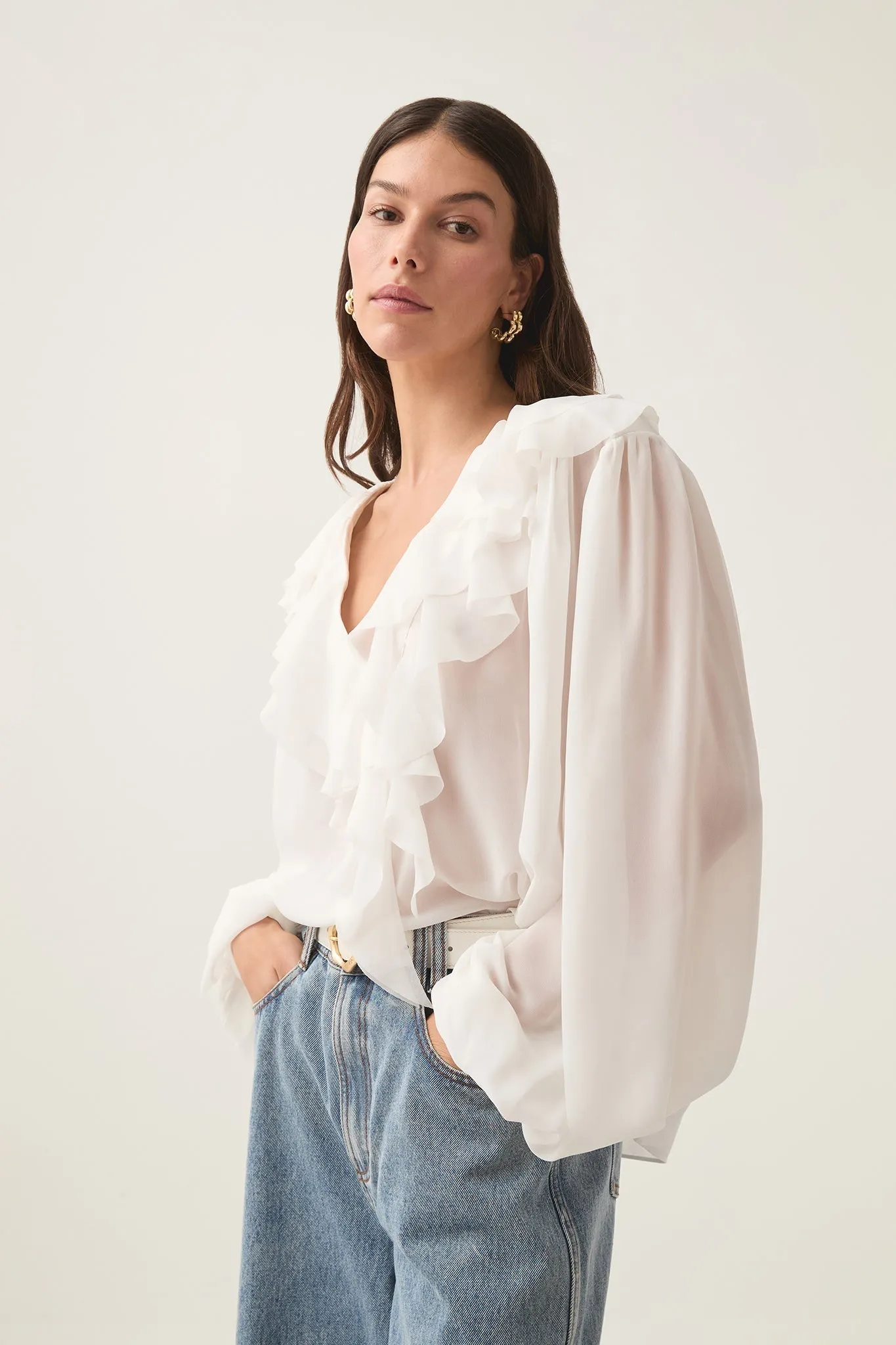 Agueda® | Women'S Playful Pom Pom Blouse Fun