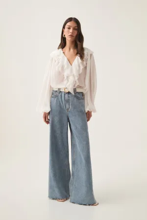 Agueda® | Women'S Playful Pom Pom Blouse Fun