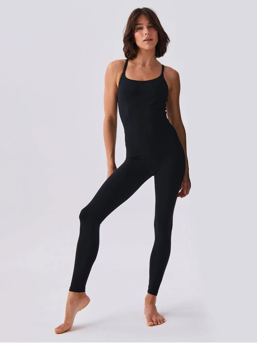 Airbrush Lite Panelled Full Length Onesie - Black