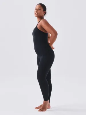 Airbrush Lite Panelled Full Length Onesie - Black