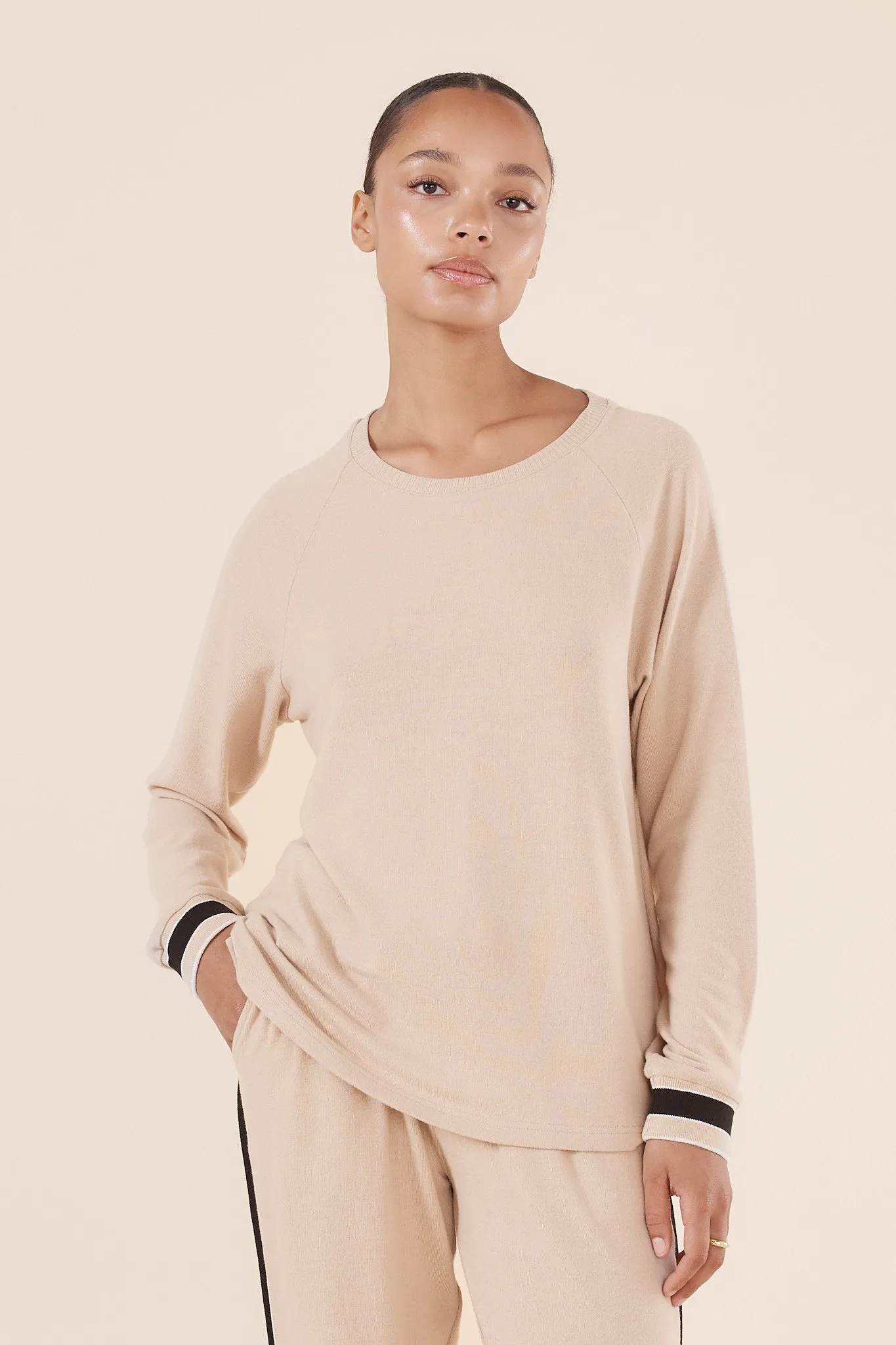 Alison Sporty Long Lounge Set / Natural