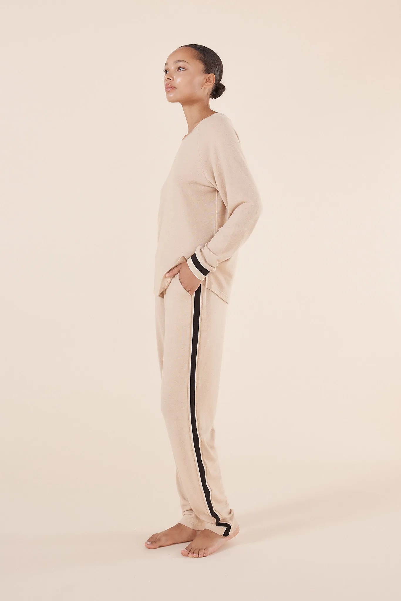 Alison Sporty Long Lounge Set / Natural