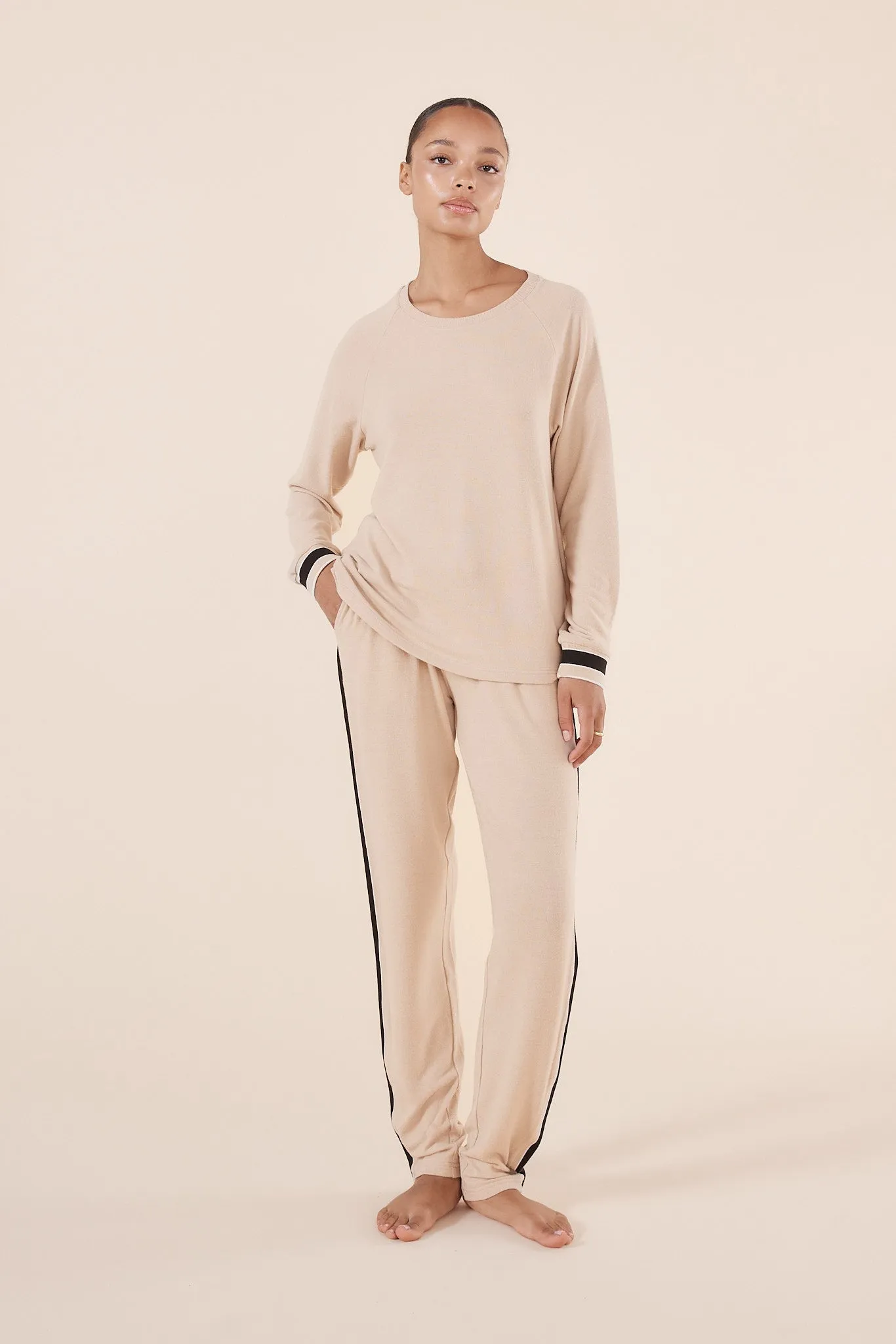 Alison Sporty Long Lounge Set / Natural