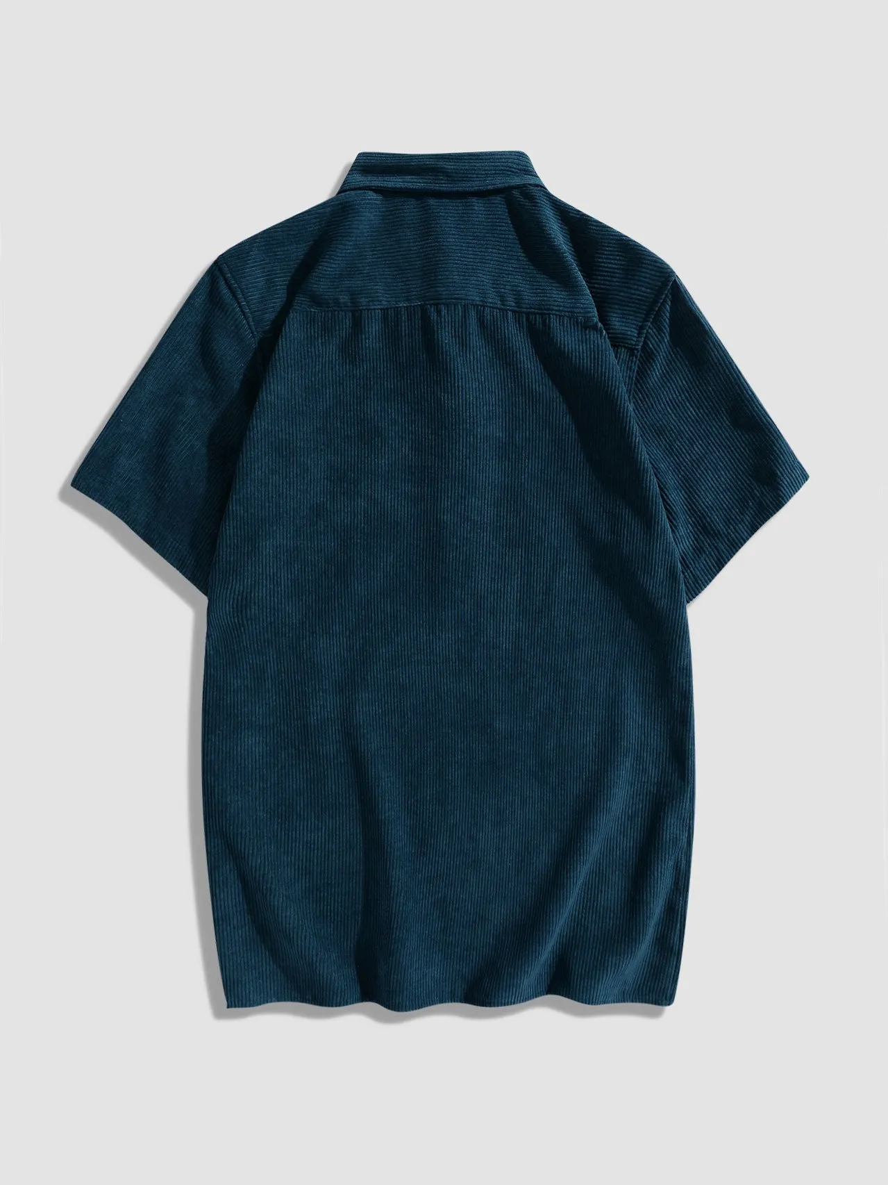 Amery® | Corduroy Solid Short Sleeve Basic Shirts
