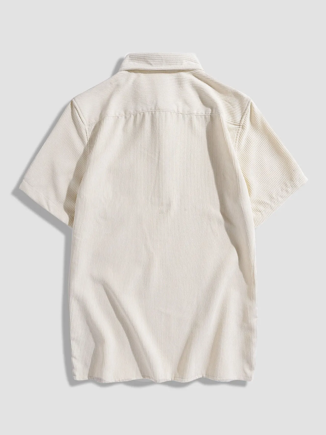 Amery® | Corduroy Solid Short Sleeve Basic Shirts