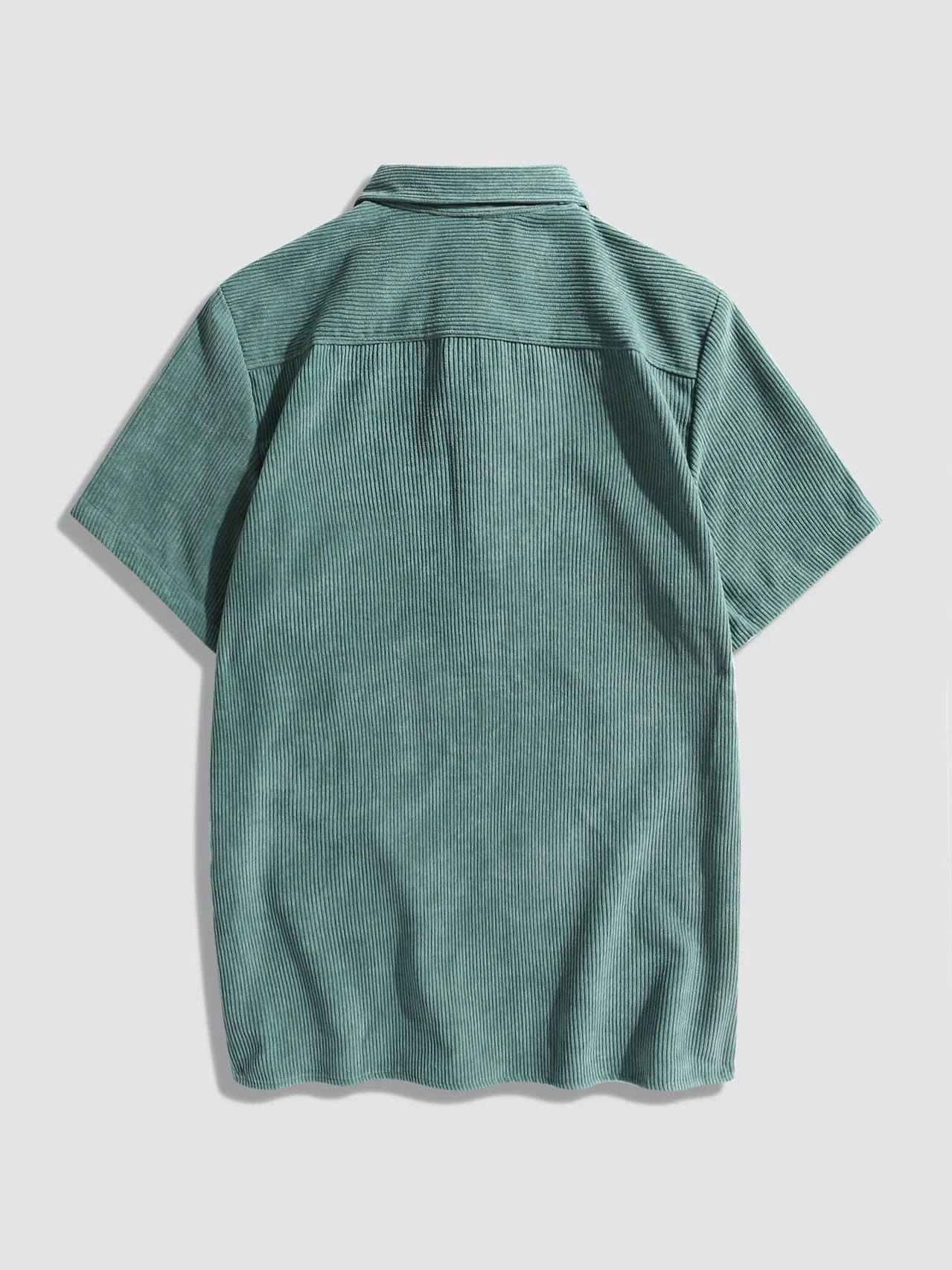 Amery® | Corduroy Solid Short Sleeve Basic Shirts