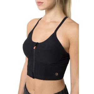 Amor Black: Crop Top Bra Adjustable Straps