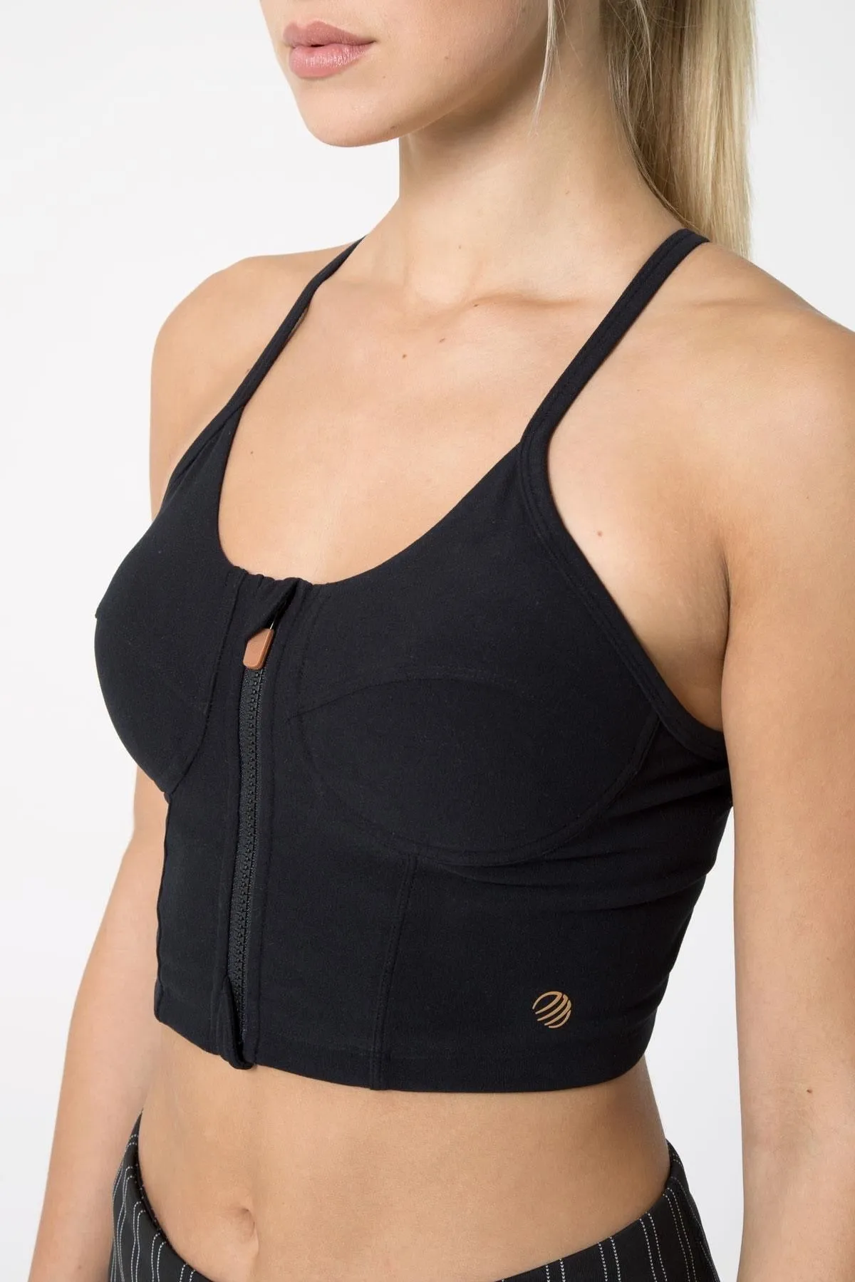 Amor Black: Crop Top Bra Adjustable Straps