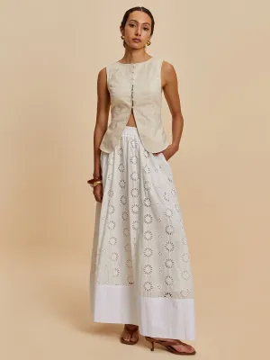 Anabella® | Casual Sleeveless Blouse Made Of Cotton And Linen