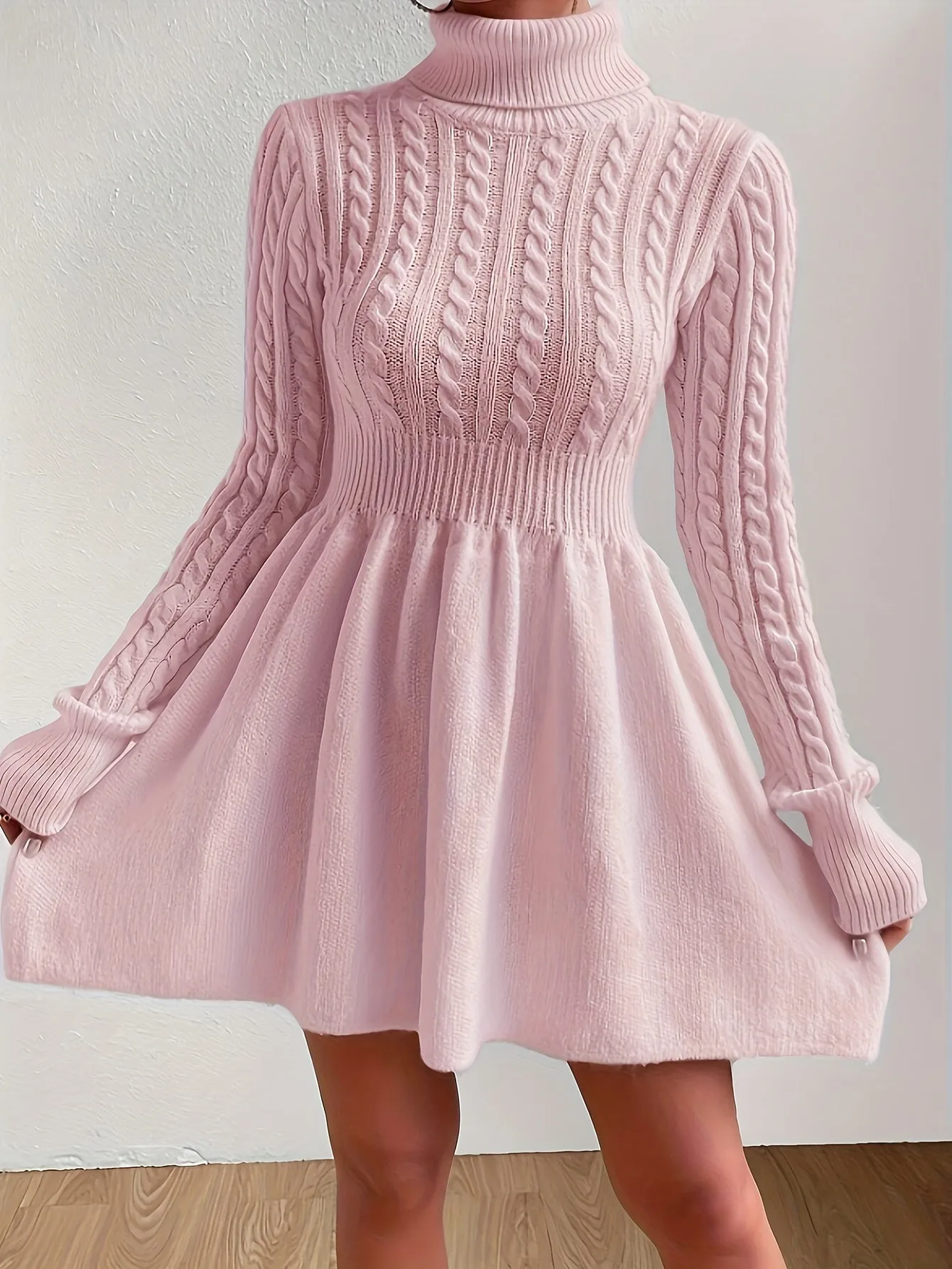 Andrea® | Elegant A-Line Knitted Dress Made Of Fine Wool