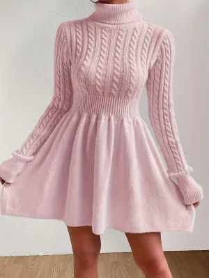Andrea® | Elegant A-Line Knitted Dress Made Of Fine Wool