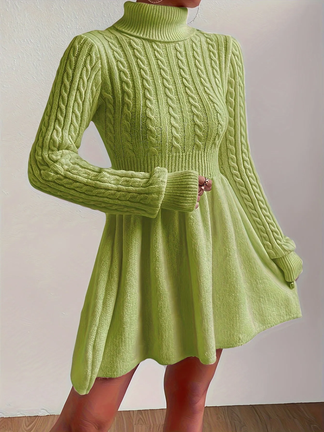 Andrea® | Elegant A-Line Knitted Dress Made Of Fine Wool