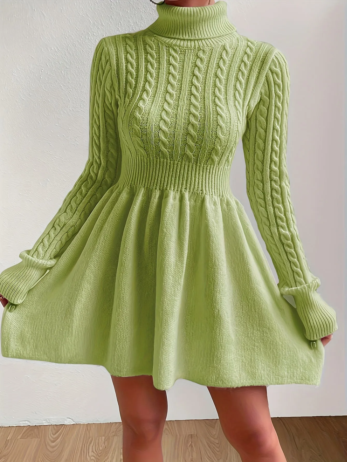 Andrea® | Elegant A-Line Knitted Dress Made Of Fine Wool