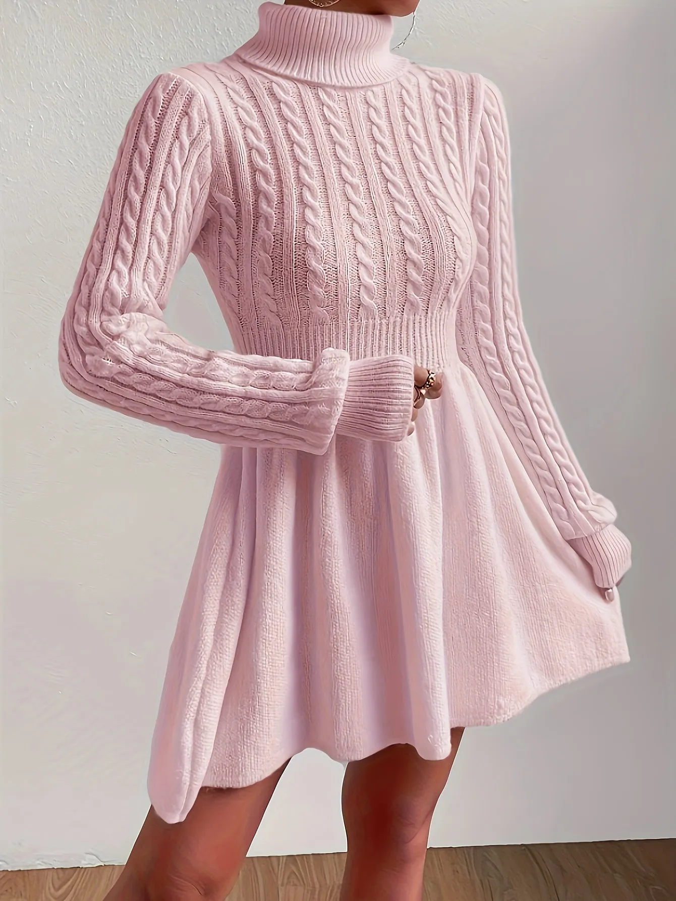 Andrea® | Elegant A-Line Knitted Dress Made Of Fine Wool