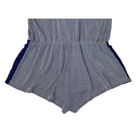 Anthropologie COSABELLA Sweet Dreams Blue Lace Dot Sleep Mini Romper Playsuit SP
